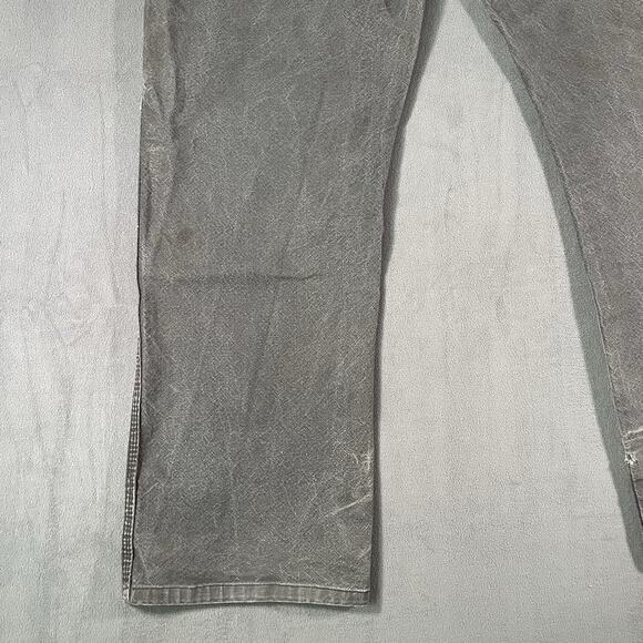 Dickies Canvas Carpenter Distressed Pants Mens Size 36x30 Faded Grey Grunge Y2K - Picture 8 of 9